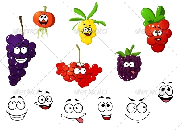 GraphicRiver Fruit Cartoons 7562626 GraphicRiver Fruit Cartoons 7562626