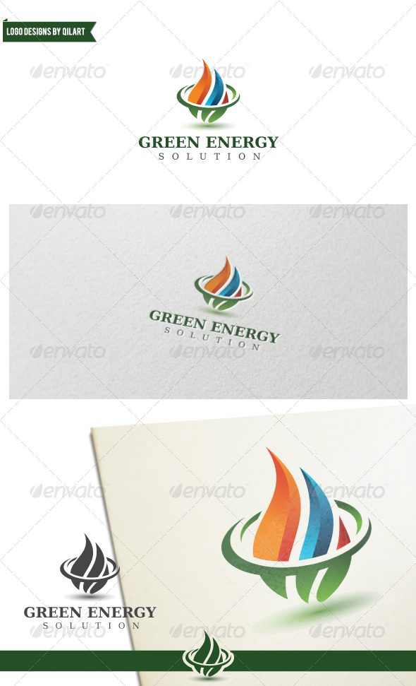 Green Energy Solution - Abstract Logo Templates