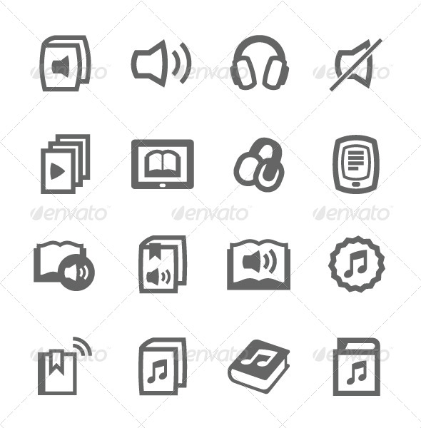 GraphicRiver Audio books icons 7564398 GraphicRiver Audio books icons 7564398
