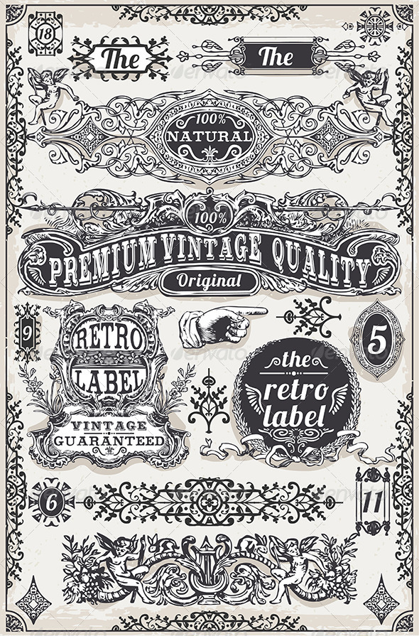 GraphicRiver Vintage Hand Drawn Graphic Banners and Labels 7564695 GraphicRiver Vintage Hand Drawn Graphic Banners and Labels 7564695