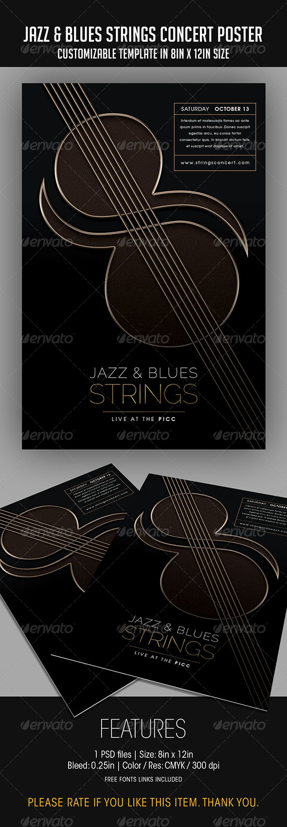 GraphicRiver Jazz & Blues Strings Concert Poster 7564698 GraphicRiver Jazz & Blues Strings Concert Poster 7564698
