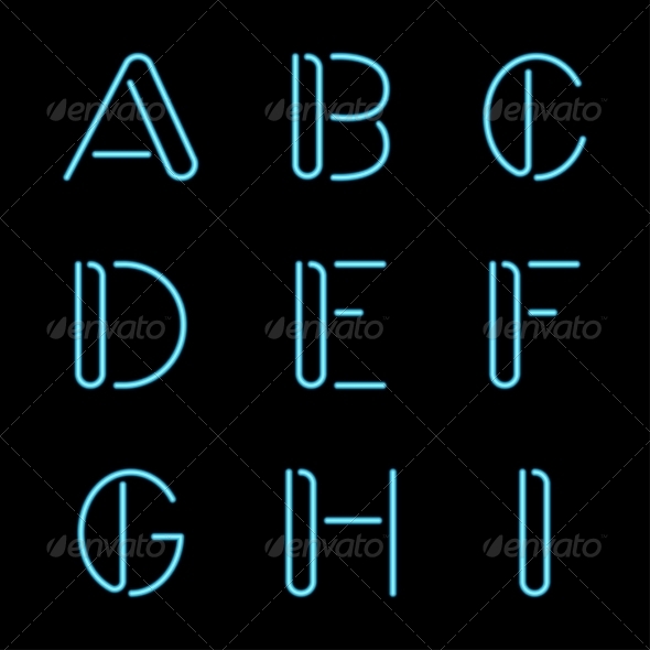 GraphicRiver Neon Letters 7568500 GraphicRiver Neon Letters 7568500