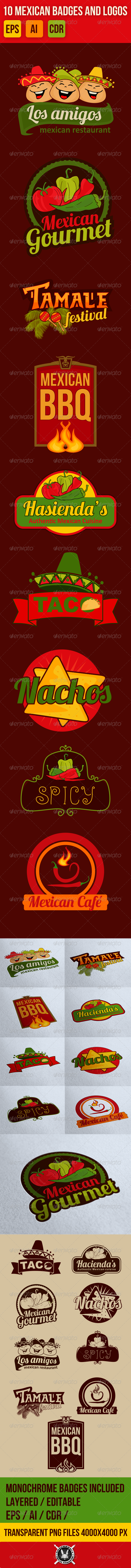 GraphicRiver 9 Mexican Vector Badges and Logos 7550319 GraphicRiver 9 Mexican Vector Badges and Logos 7550319