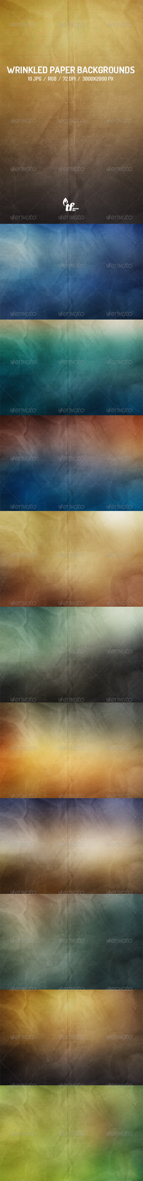 GraphicRiver Wrinkled Paper Backgrounds 7570616 GraphicRiver Wrinkled Paper Backgrounds 7570616