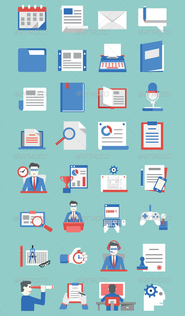 GraphicRiver Set of Documents and Bsiness Development Icons 7573936 GraphicRiver Set of Documents and Bsiness Development Icons 7573936