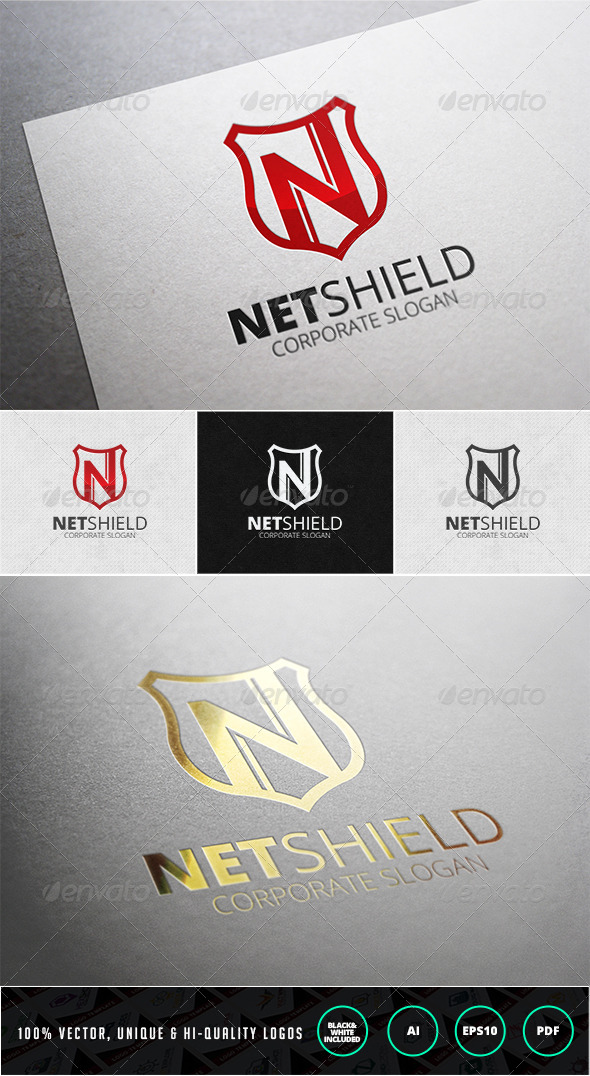 GraphicRiver Net Shield Logo Template 7574783 GraphicRiver Net Shield Logo Template 7574783