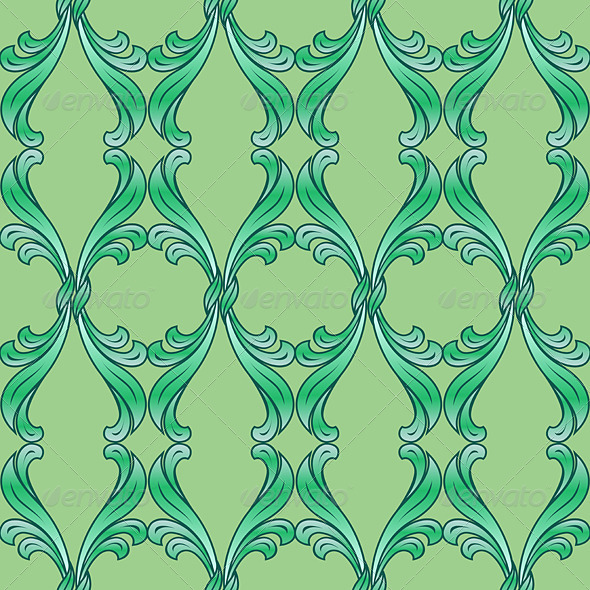 GraphicRiver Green Floral Background 7575329 GraphicRiver Green Floral Background 7575329
