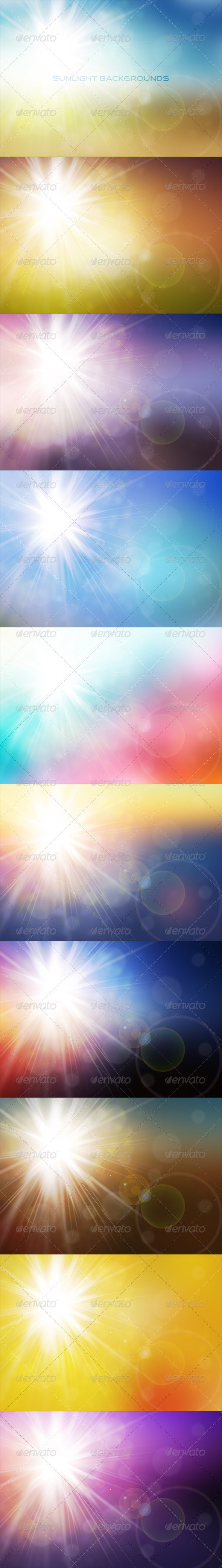GraphicRiver Colorful Sunlight Backgrounds 7575563 GraphicRiver Colorful Sunlight Backgrounds 7575563