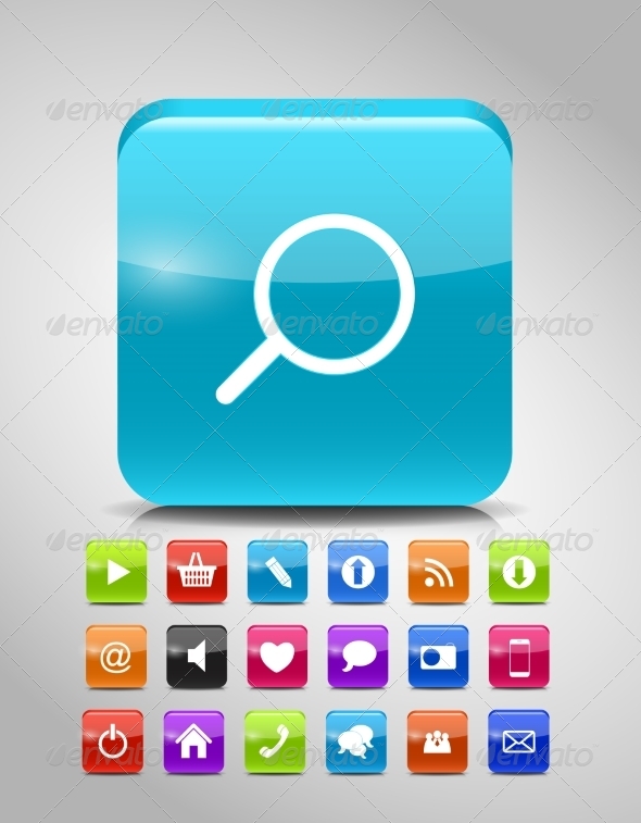 GraphicRiver Glass Button Icon Set 7575896 GraphicRiver Glass Button Icon Set 7575896