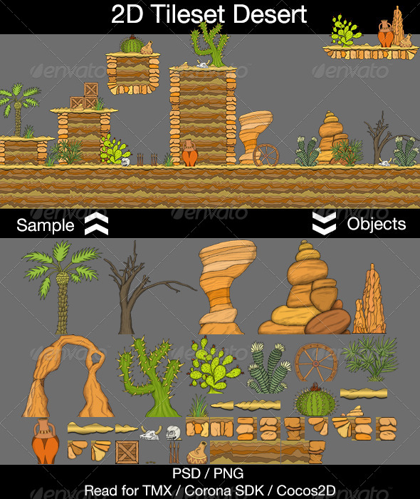 GraphicRiver 2D Tileset Desert 7581704 GraphicRiver 2D Tileset Desert 7581704