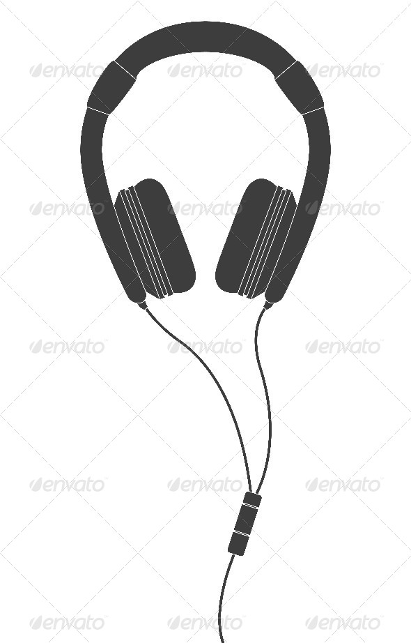 GraphicRiver Black Headphones 7554817 GraphicRiver Black Headphones 7554817