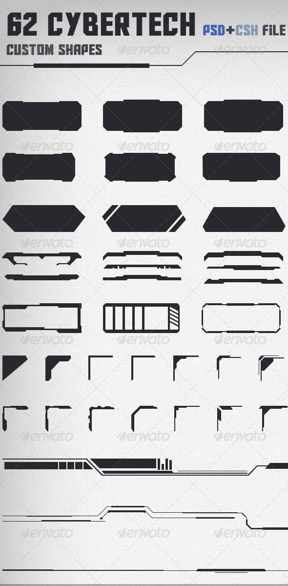 GraphicRiver 62 Cybertech Custom Shapes 7585148 GraphicRiver 62 Cybertech Custom Shapes 7585148