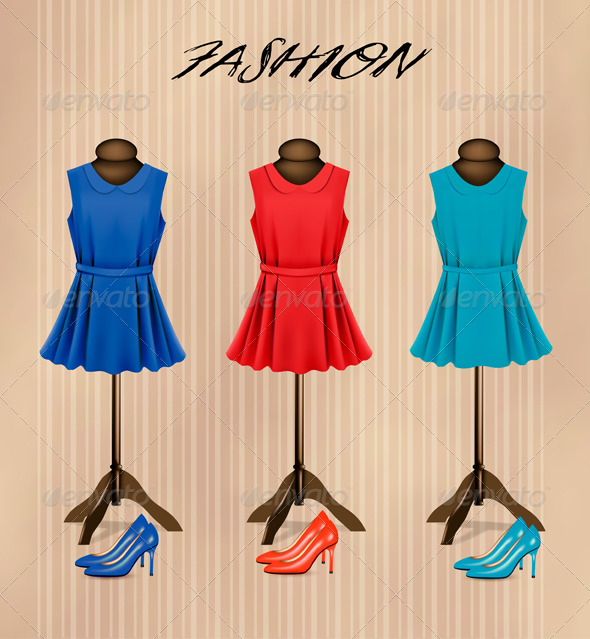 GraphicRiver Retro Fashion Boutique with Dresses 7586477 GraphicRiver Retro Fashion Boutique with Dresses 7586477
