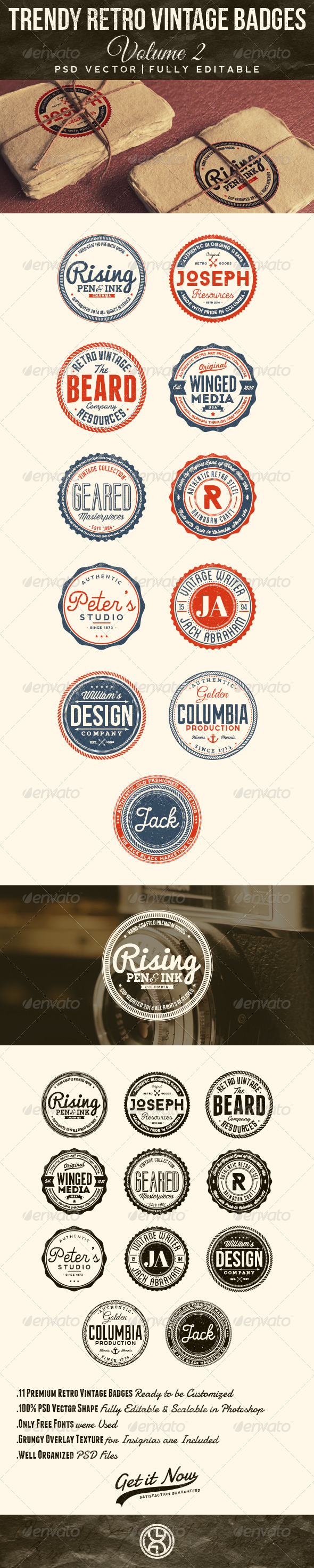 GraphicRiver Trendy Retro Vintage Badges Volume 2 7586669 GraphicRiver Trendy Retro Vintage Badges Volume 2 7586669