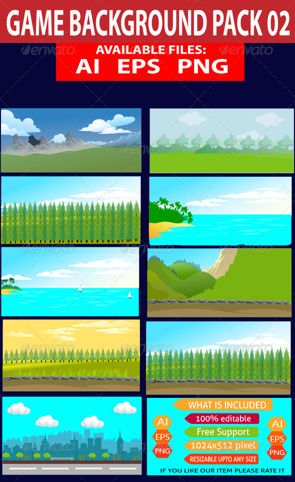 GraphicRiver Game Background Pack 02 7591469 GraphicRiver Game Background Pack 02 7591469