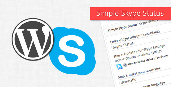 CodeCanyon WordPress Simple Skype Status Widget 7591790 CodeCanyon WordPress Simple Skype Status Widget 7591790