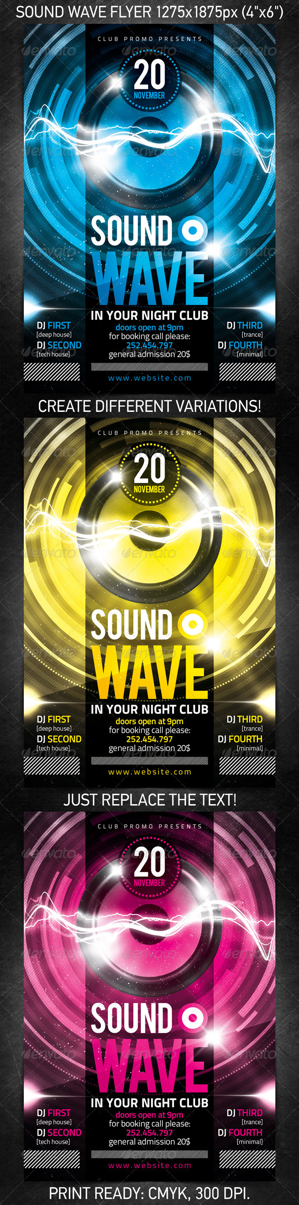 Sound Wave Party Flyer - Clubs & Parties Events