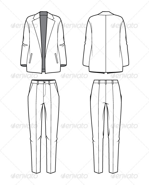 GraphicRiver Women s Blazer and Pants 7593597 GraphicRiver Women s Blazer and Pants 7593597