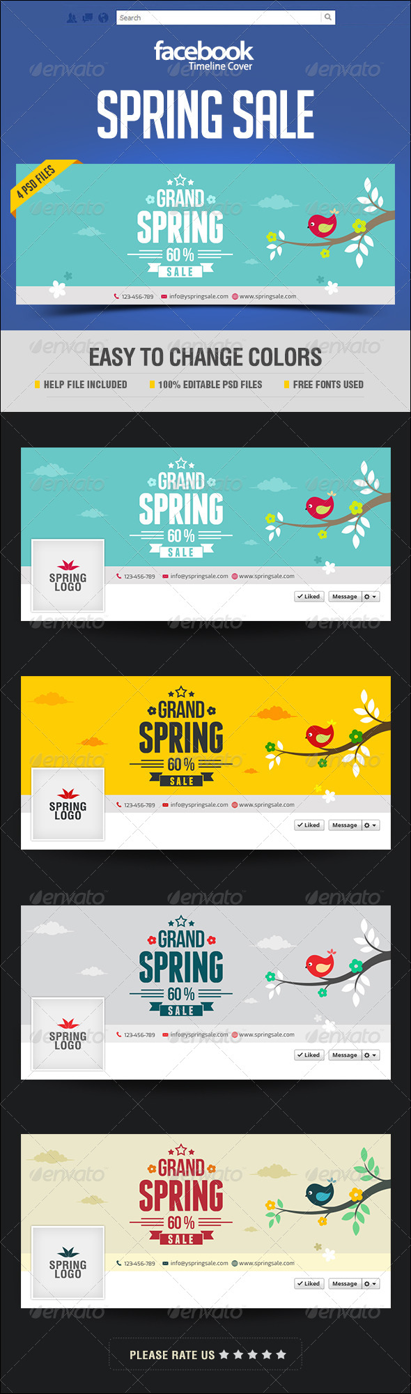 GraphicRiver Spring Sale Facebook Cover Page 7596349 GraphicRiver Spring Sale Facebook Cover Page 7596349