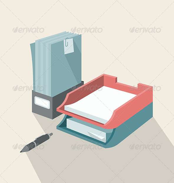 GraphicRiver Trays for Papers 7598222 GraphicRiver Trays for Papers 7598222