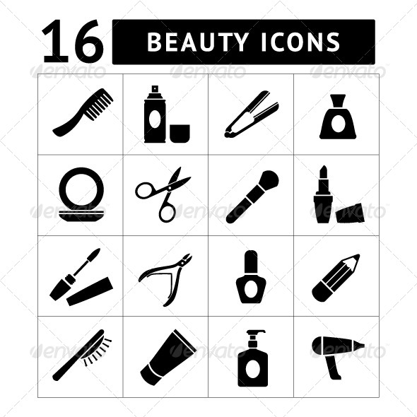 GraphicRiver Set Icons of Beauty and Cosmetics 7599148 GraphicRiver Set Icons of Beauty and Cosmetics 7599148