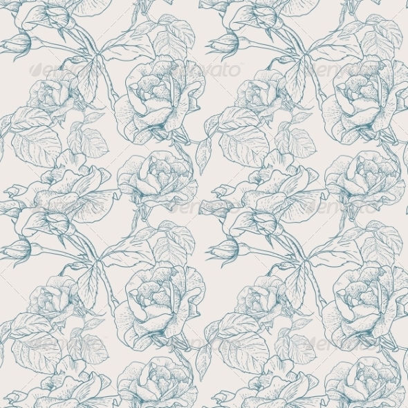 GraphicRiver Seamless Background with Roses 7600737 GraphicRiver Seamless Background with Roses 7600737