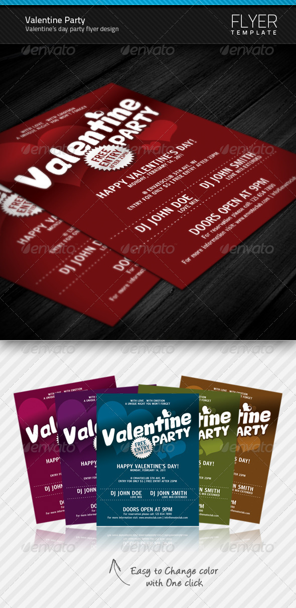 Valentine Party flyer - Clubs & Parties Events