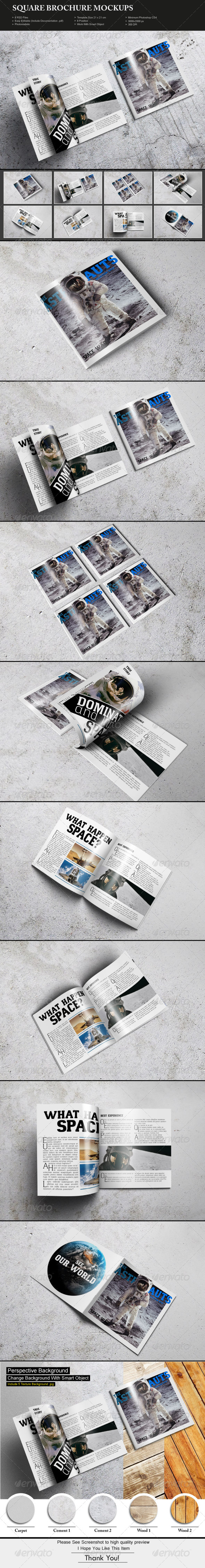 GraphicRiver Square Brochure Mockups 7603945 GraphicRiver Square Brochure Mockups 7603945