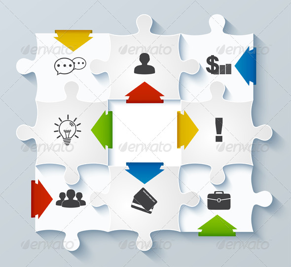 GraphicRiver Parts Puzzles with Icons 7604579 GraphicRiver Parts Puzzles with Icons 7604579