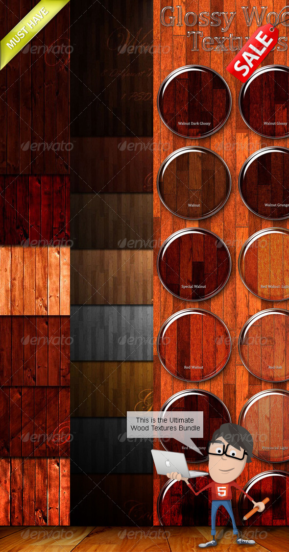Wood Textures Bundle - 3DOcean Item for Sale