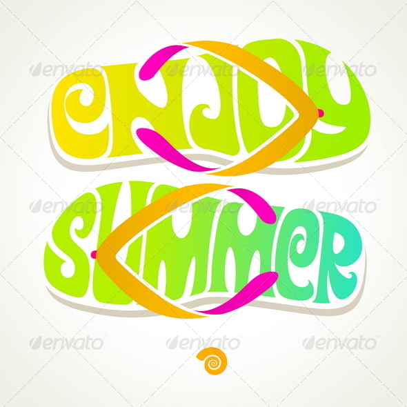 GraphicRiver Flip-Flop with Summer Greeting 7605387 GraphicRiver Flip-Flop with Summer Greeting 7605387