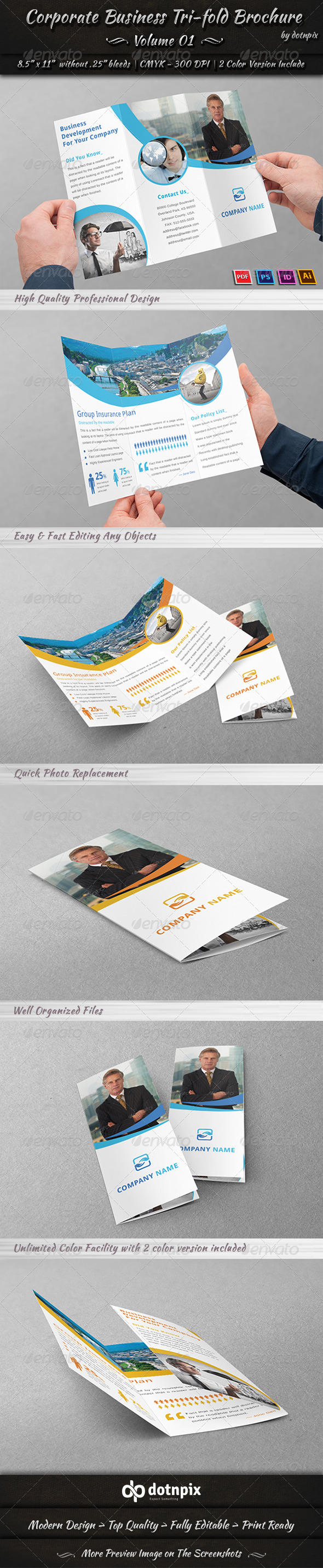 GraphicRiver Corporate Business Tri-Fold Brochure Volume 1 7606155 GraphicRiver Corporate Business Tri-Fold Brochure Volume 1 7606155