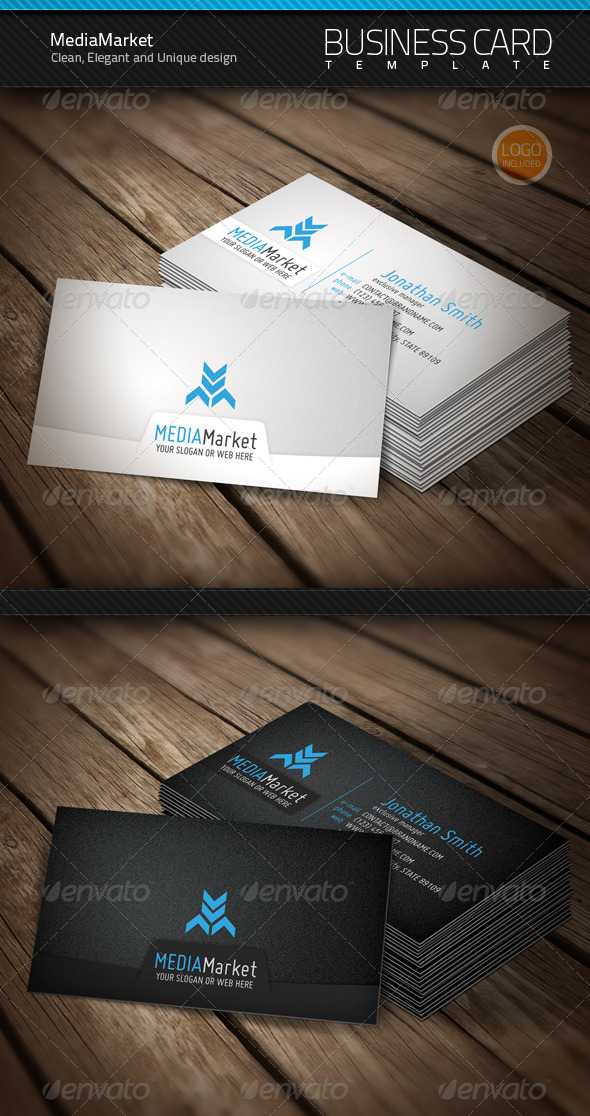 MediaMarket Business Card & Logo - Corporate Business Cards