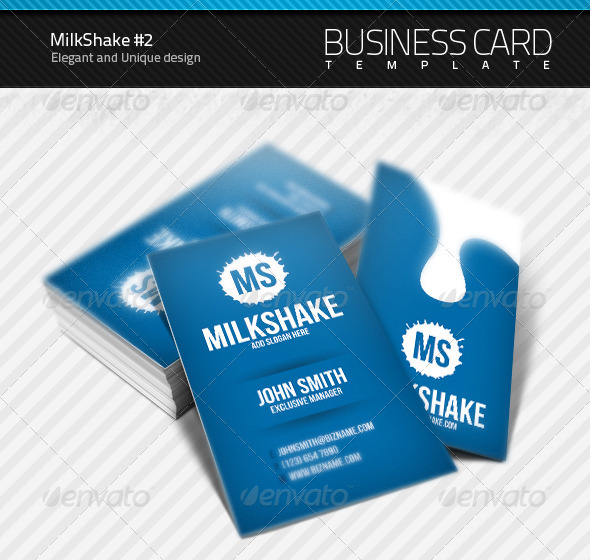 MilkShake Business Card #2 - Creative Business Cards