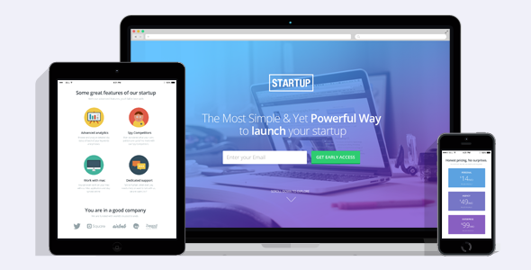 ThemeForest Startup Responsive Parallax Landing Page Template 7608256 ThemeForest Startup Responsive Parallax Landing Page Template 7608256