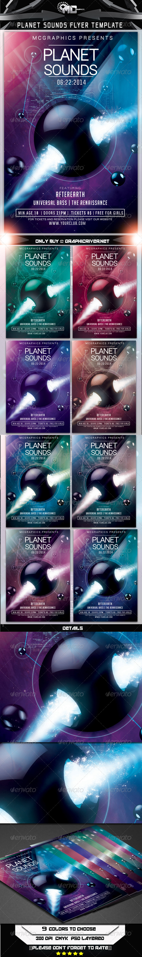 GraphicRiver Planet Sounds Flyer Template 7609842 GraphicRiver Planet Sounds Flyer Template 7609842