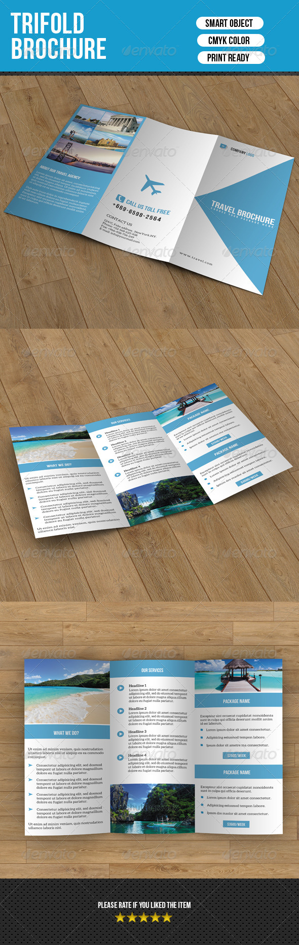 GraphicRiver Trifold Brochure-Travel 7614882 GraphicRiver Trifold Brochure-Travel 7614882