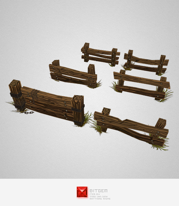 3DOcean Low Poly Fence Set 02 7614885 3DOcean Low Poly Fence Set 02 7614885