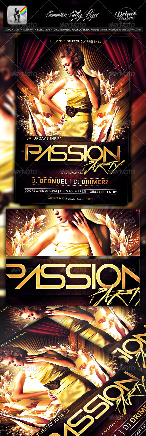 GraphicRiver Passion Party Flyer 7615724 GraphicRiver Passion Party Flyer 7615724