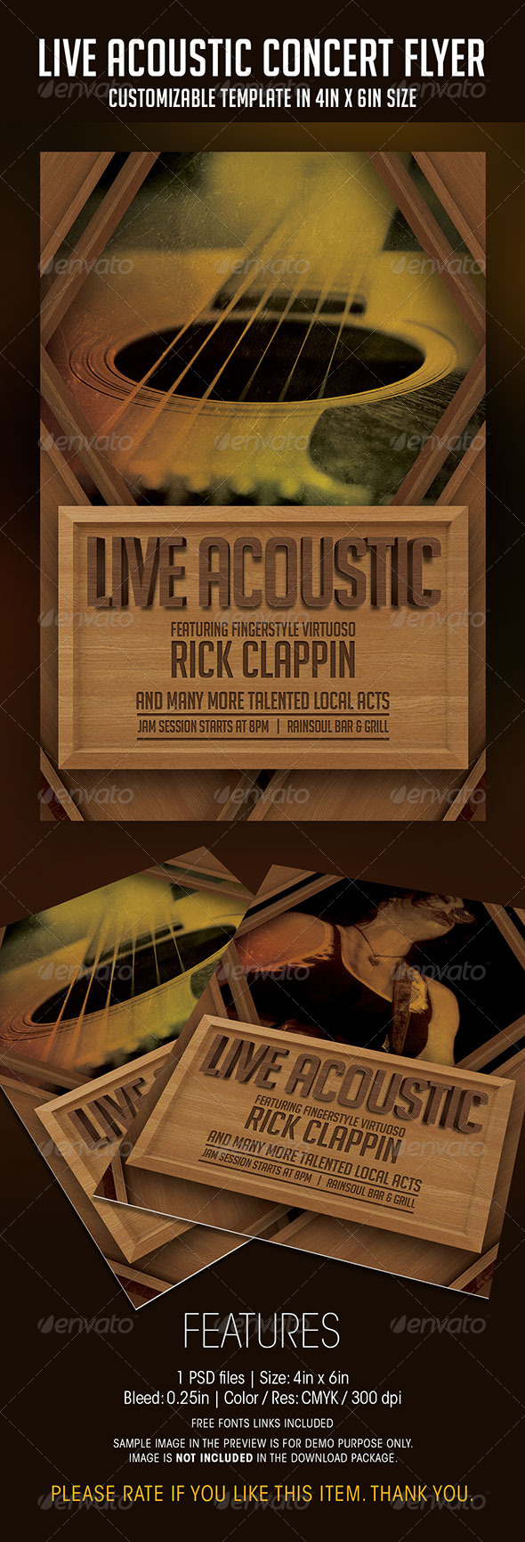 GraphicRiver Live Acoustic Concert Flyer 7615979 GraphicRiver Live Acoustic Concert Flyer 7615979
