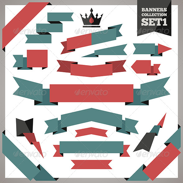 GraphicRiver Ribbon Banners Collection Set 7611293 GraphicRiver Ribbon Banners Collection Set 7611293