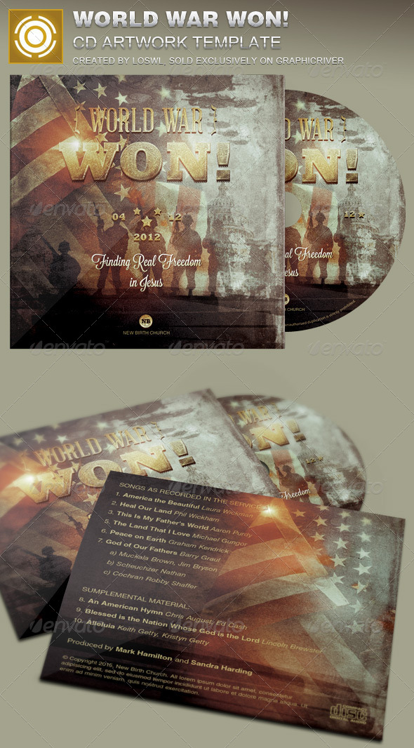 GraphicRiver World War Won CD Artwork Template 7616363 GraphicRiver World War Won CD Artwork Template 7616363