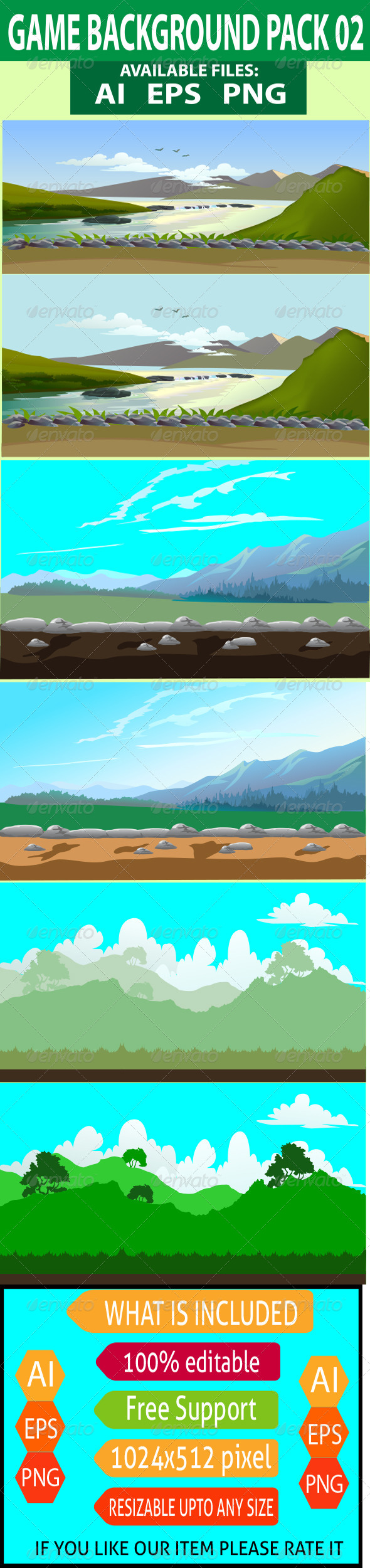 GraphicRiver Nature Game Background Pack-03 7616656 GraphicRiver Nature Game Background Pack-03 7616656