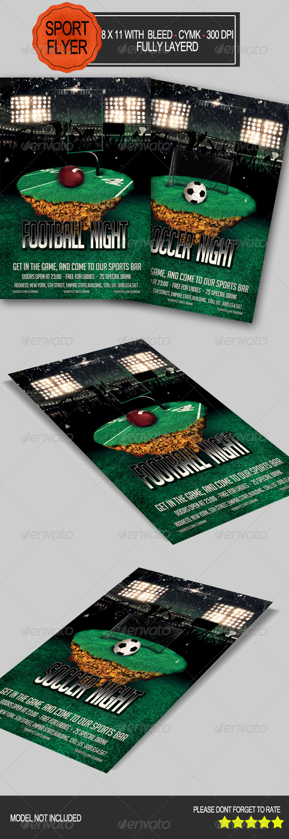 GraphicRiver Football and Soccer Night Flyer 7608325 GraphicRiver Football and Soccer Night Flyer 7608325