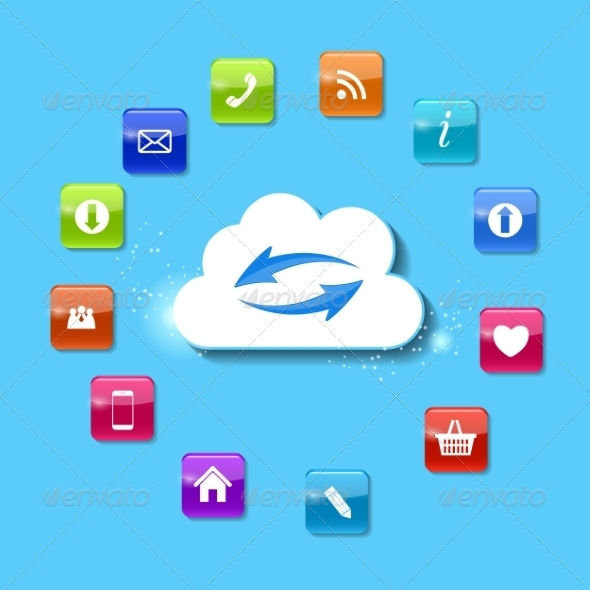 GraphicRiver Cloud Computing Concept Illustration 7617397 GraphicRiver Cloud Computing Concept Illustration 7617397