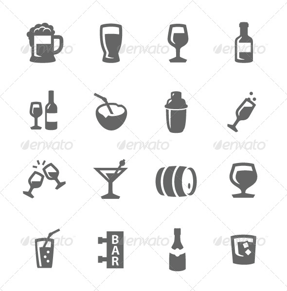 GraphicRiver Alcoholic Beverages Icons 7626935 GraphicRiver Alcoholic Beverages Icons 7626935