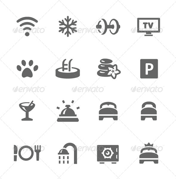 GraphicRiver Hotel Features Icon Set 7628980 GraphicRiver Hotel Features Icon Set 7628980