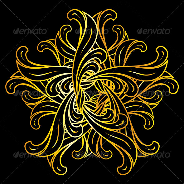 GraphicRiver Golden Floral Pattern 7630223 GraphicRiver Golden Floral Pattern 7630223