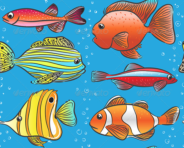 GraphicRiver Background with Color Fishes 7631268 GraphicRiver Background with Color Fishes 7631268