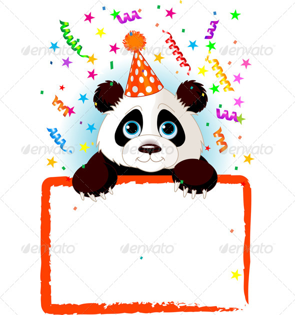 GraphicRiver Baby Panda Birthday 7632171 GraphicRiver Baby Panda Birthday 7632171